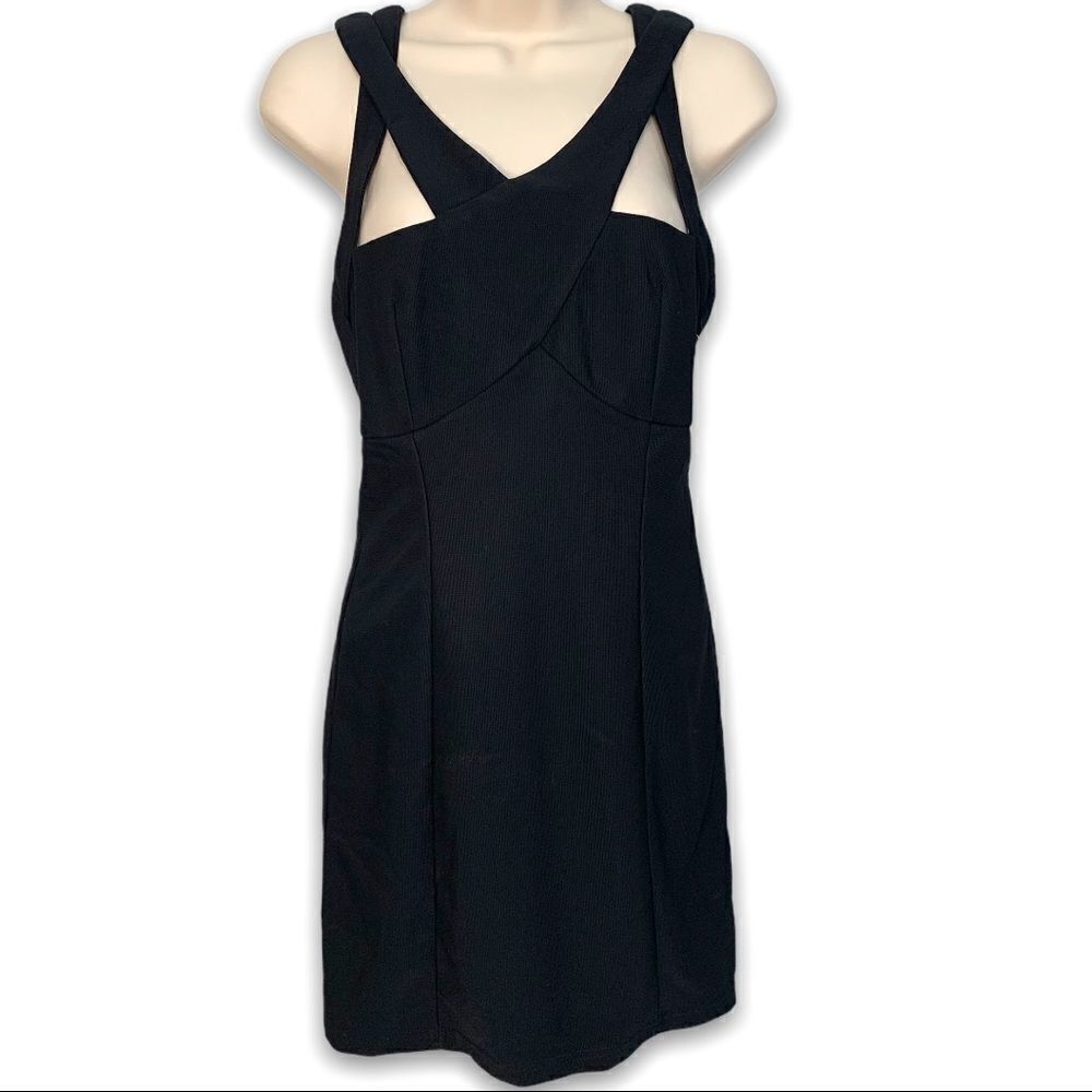Tobi Black Strapy Dress NWT